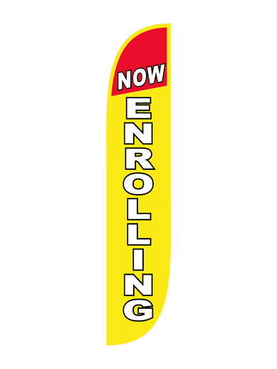 Now Enrolling - Yellow Feather Flag