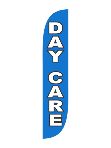 Day Care Blue Feather Flag