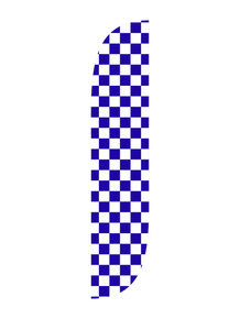 Blue & White Checkered Feather Flag