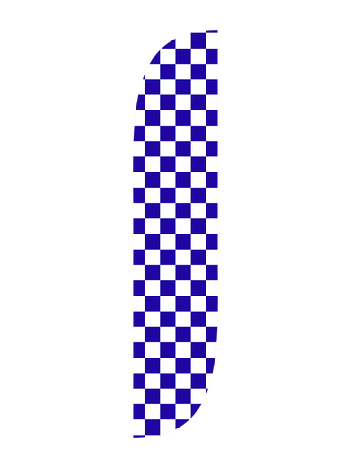 Blue & White Checkered Feather Flag