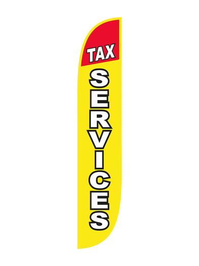 Tax Services - Yellow Feather Flag