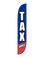 Tax Services Blue & Red Feather Flag