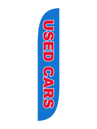Used Cars Blue Feather Flag