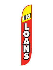 Title Loan - Red & Yellow Feather Flag