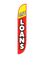 Title Loan - Red & Yellow Feather Flag