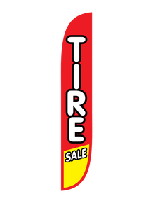 Tire Sale Red & Yellow Feather Flag