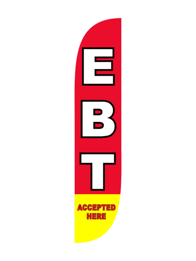 EBT Accepted Here Feather Flag