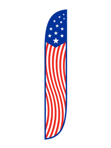 American Flag Vertical Feather Flag