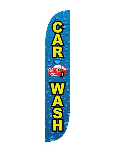 Car Wash Water Drips Feather Flag