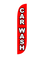Car Wash Red Feather Flag