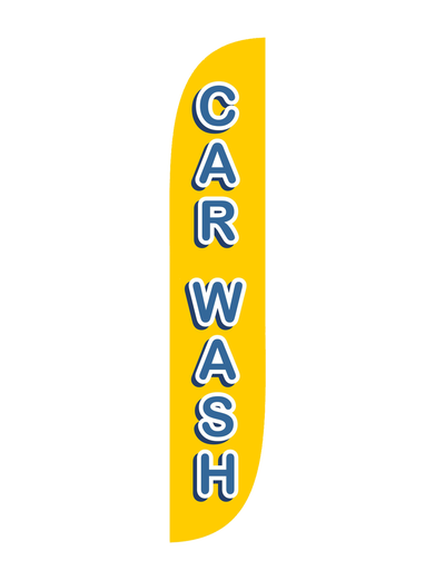 Car Wash Yellow & Red Feather Flag