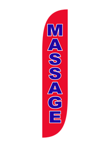 Massage Red Feather Flag
