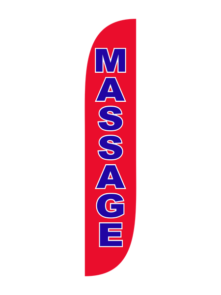 Massage Red Feather Flag