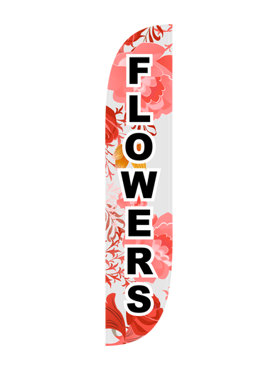 Flowers Feather Flag