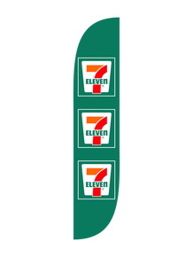 7 Eleven - Green - Feather Flag