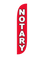 Notary Red Feather Flag