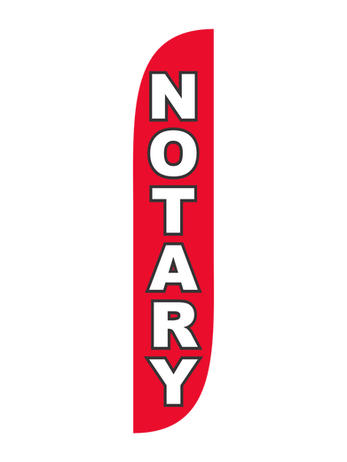 Notary Red Feather Flag