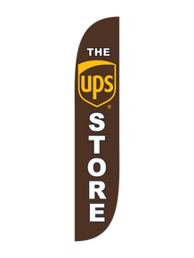 The UPS Store Brown Feather Flag