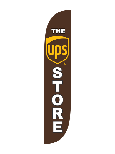 The UPS Store Brown Feather Flag