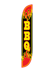 BBQ Flames Feather Flag