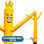 Yellow Sky Dancers® Inflatable Tube Man 10ft