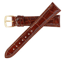 Genuine Alligator Watch Band Glazed Tan