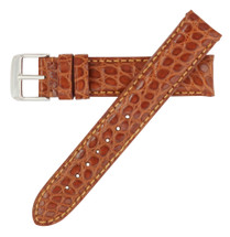 Genuine Alligator Watch Band Matte Tan - Round Grain