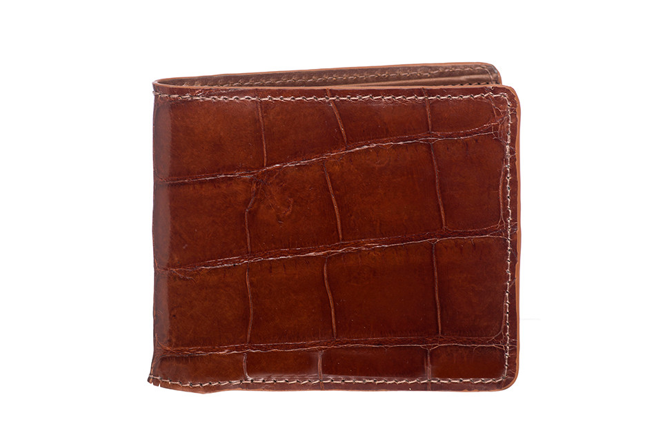 Hipster Genuine Alligator Wallet Glazed Cognac - 