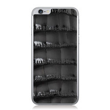 iPhone 6 Back Genuine Alligator Black Glazed