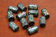 12 Pcs Round Abalone Shell Mosaic Beads 22mm