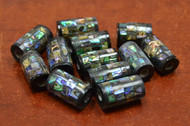 12 Pcs Round Abalone Shell Mosaic Beads 17mm