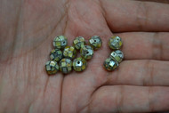 12 Pcs Round Mother of Pearl Shell Mosaic Loose Beads 8mm