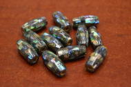 12 Pcs Tube Abalone Shell Mosaic Beads 20mm