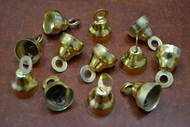 12 Pcs Gold Plated Jingle Christmas Decoration Charm Bells 1 1/2"