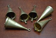 6 Pcs Handmade Rusty Iron Metal Bells 3"