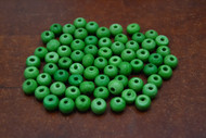 Green Round Plain Bone Beads 8mm