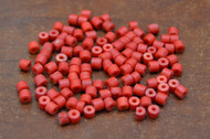 Plain Dyed Red Round Buffalo Bone Beads 4mm