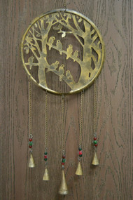 Handmade Bird House Tree Rusty Iron Metal Windchime