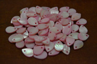 100 Pcs Dyed Pink Mother Of Pearl Shell Teardrop Charms