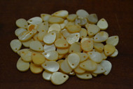 100 Pcs Dyed Yellow Mother Of Pearl Shell Teardrop Charms