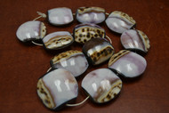 12 Pcs Snakehead Tiger Cowrie Shell Beads Strand