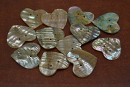 12 Pcs Heart Abalone Shell Sewing Two Hole Buttons 1"