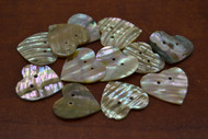 12 Pcs Heart Abalone Shell Sewing Two Hole Buttons 1 1/4"