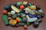 100 Pcs Assort Mult-Colors Resin Plastic Beads 1/2" - 1 1/4"