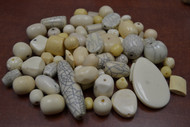 100 Pcs Assort Cream Brown Resin Plastic Beads 1/2" - 1 1/4"