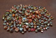 500 Pcs Assort Orange Brown Czech Glass Beads 1/4" - 1"