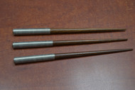 3 Pcs Handmade Silver Plated Rim Wood Hairsticks