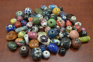 100 Pcs Assort Multi-Colors Ceramic Round Tube Beads