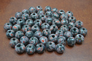 100 Pcs Handmade Purple Round Glass Beading Beads 12mm