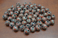 100 Pcs Handmade Red Round Glass Beading Beads 12mm